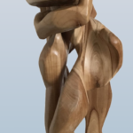 Doppelfigur, aus einem Stamm