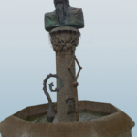 Brunnenfigur, Wappen, Degenberger, Schlüssel, Bischofstab (2004)