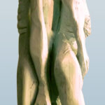 Doppelfigur, aus einem Stamm